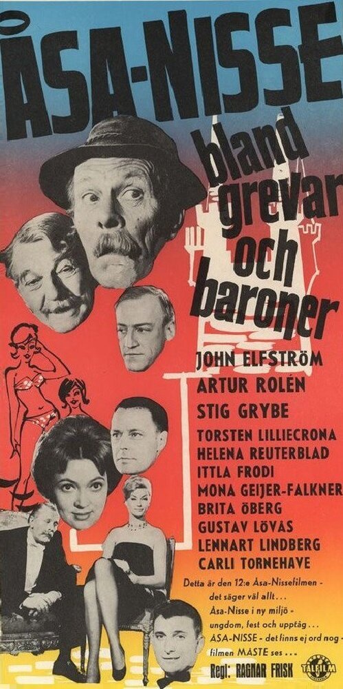 Смотреть фильм Åsa-Nisse bland grevar och baroner (1961) онлайн в хорошем качестве SATRip