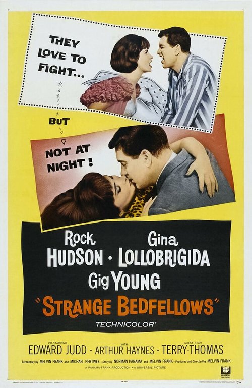 Смотреть фильм Странные супруги / Strange Bedfellows (1965) онлайн в хорошем качестве SATRip