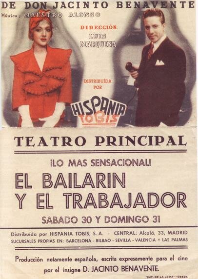 Смотреть фильм Танцор и рабочий / El bailarín y el trabajador (1936) онлайн в хорошем качестве SATRip