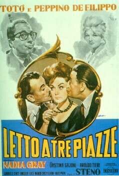 Смотреть фильм Трехспальная кровать / Letto a tre piazze (1961) онлайн в хорошем качестве SATRip