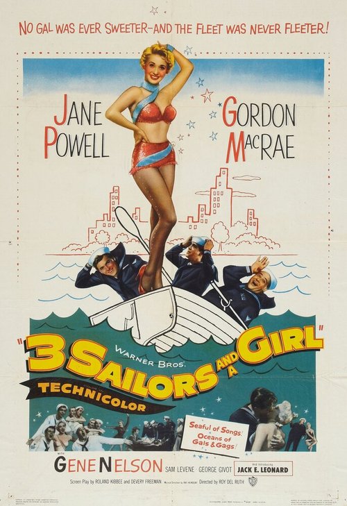 Смотреть фильм Три моряка и девушка / Three Sailors and a Girl (1953) онлайн в хорошем качестве SATRip