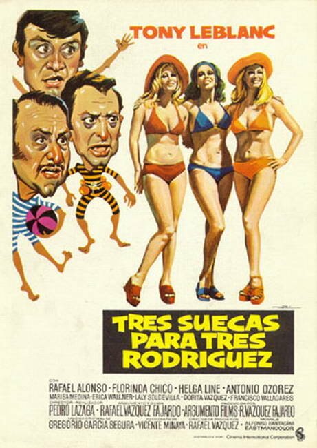 Смотреть фильм Три шведки для трёх Родригесов / Tres suecas para tres Rodríguez (1975) онлайн в хорошем качестве SATRip