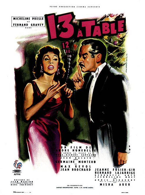 Смотреть фильм Тринадцать за столом / Treize à table (1955) онлайн в хорошем качестве SATRip
