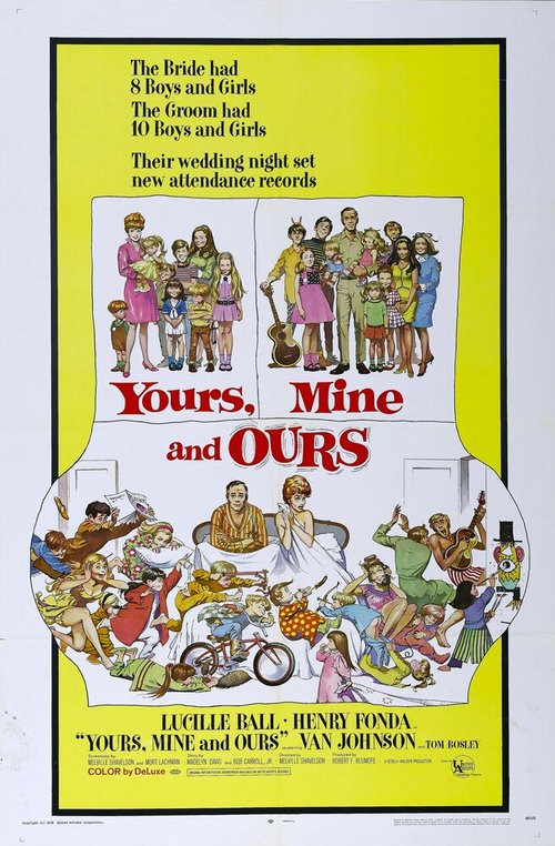 Смотреть фильм Твои, мои и наши / Yours, Mine and Ours (1968) онлайн в хорошем качестве SATRip