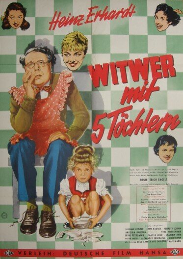 Смотреть фильм Вдовец с 5-ю дочерьми / Witwer mit 5 Töchtern (1957) онлайн в хорошем качестве SATRip