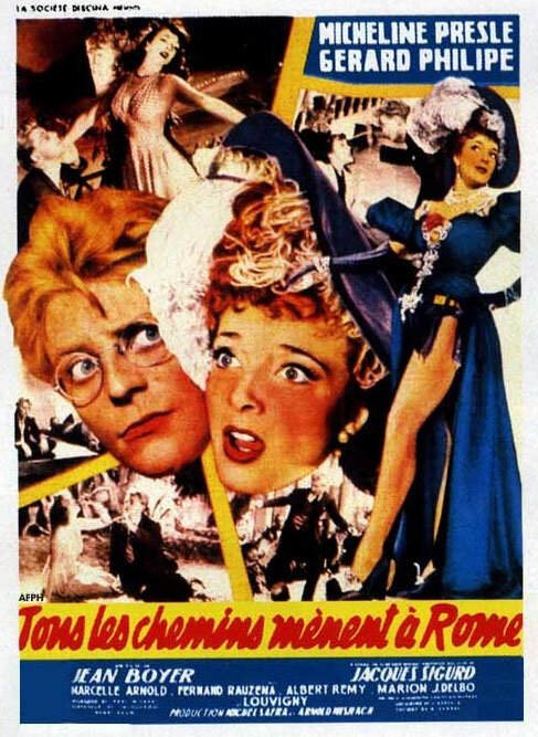 Смотреть фильм Все дороги ведут в Рим / Tous les chemins mènent à Rome (1949) онлайн в хорошем качестве SATRip