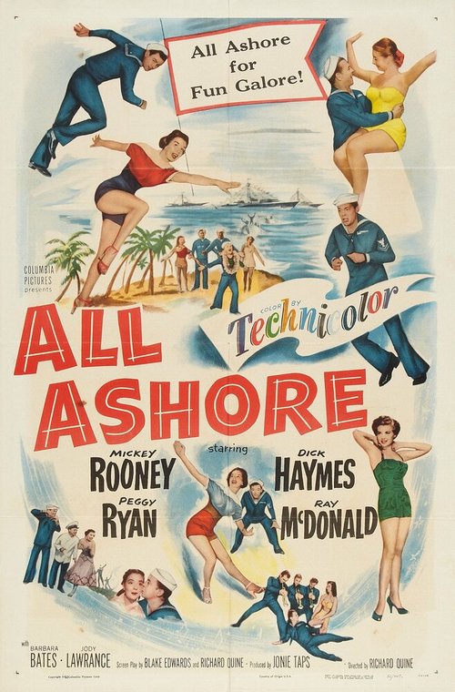 Смотреть фильм Все на берег / All Ashore (1953) онлайн в хорошем качестве SATRip