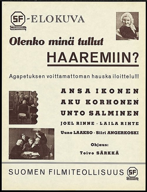 Смотреть фильм Я попал в гарем! / Olenko minä tullut haaremiin (1938) онлайн в хорошем качестве SATRip