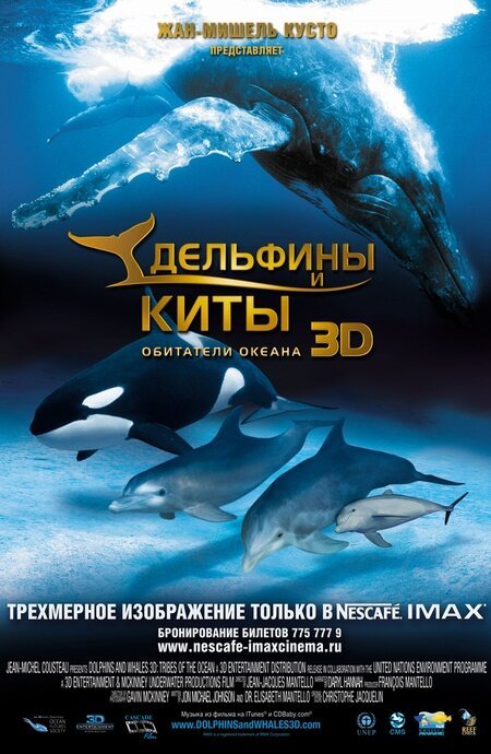 Смотреть фильм Дельфины и киты 3D / Dolphins and Whales 3D: Tribes of the Ocean (2008) онлайн в хорошем качестве HDRip