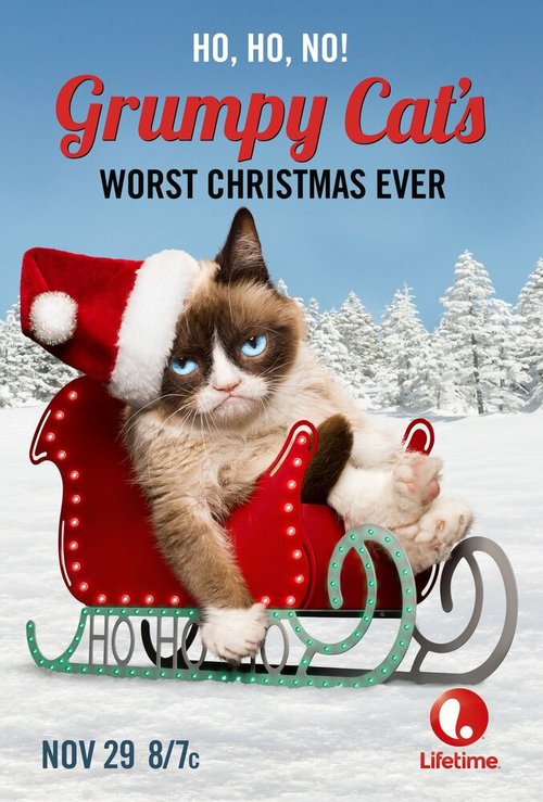 Смотреть фильм Худшее Рождество Сердитой кошки / Grumpy Cat's Worst Christmas Ever (2014) онлайн в хорошем качестве HDRip