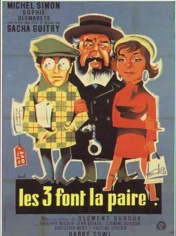 Смотреть фильм Трое составляют пару / Les 3 font la paire (1957) онлайн 