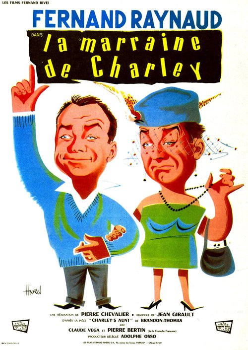 Смотреть фильм Тётка Чарлея / La marraine de Charley (1959) онлайн в хорошем качестве SATRip
