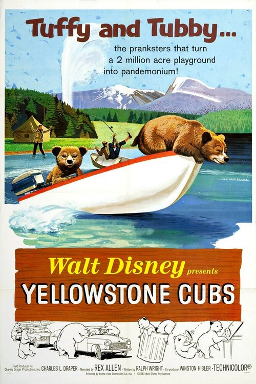 Смотреть фильм Юнцы Йелоустона / Yellowstone Cubs (1963) онлайн в хорошем качестве SATRip