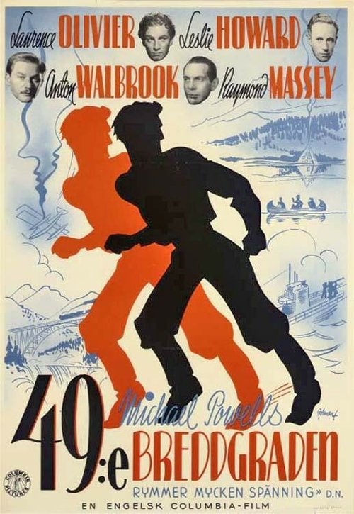 Смотреть фильм 49-я параллель / 49th Parallel (1941) онлайн в хорошем качестве SATRip