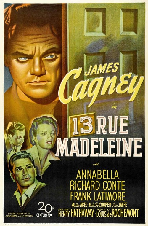 Смотреть фильм Дом 13 по улице Мадлен / 13 Rue Madeleine (1946) онлайн в хорошем качестве SATRip