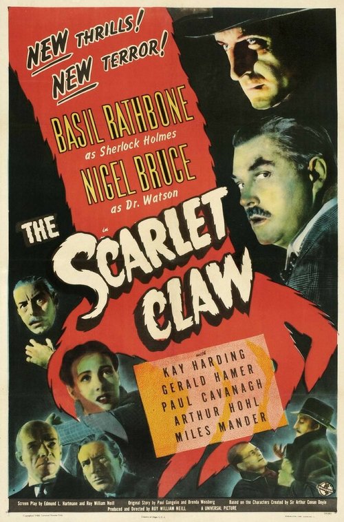 Смотреть фильм Шерлок Холмс: Багровый коготь / The Scarlet Claw (1944) онлайн в хорошем качестве SATRip