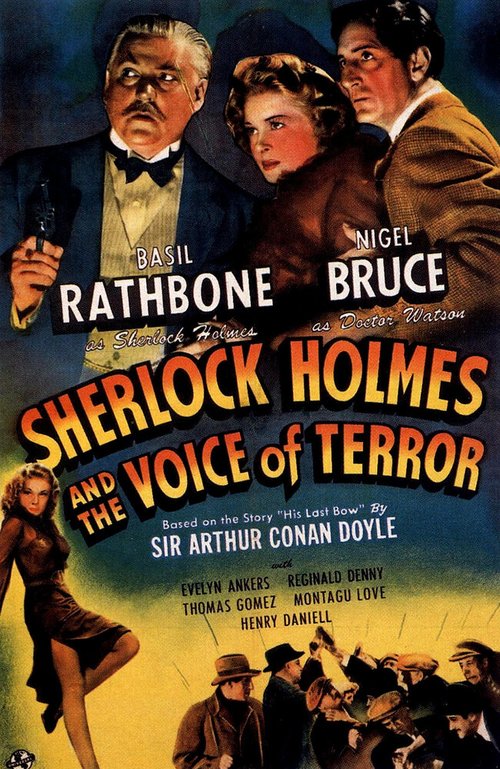 Смотреть фильм Шерлок Холмс: Шерлок Холмс и голос ужаса / Sherlock Holmes and the Voice of Terror (1942) онлайн в хорошем качестве SATRip