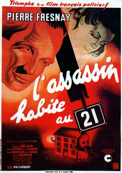Смотреть фильм Убийца живет в доме... №21 / L'assassin habite... au 21 (1942) онлайн в хорошем качестве SATRip