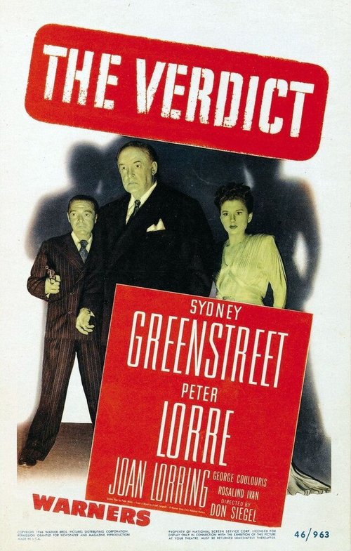 Смотреть фильм Вердикт / The Verdict (1946) онлайн в хорошем качестве SATRip